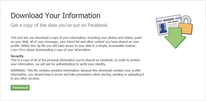 Downloading Information from Facebook